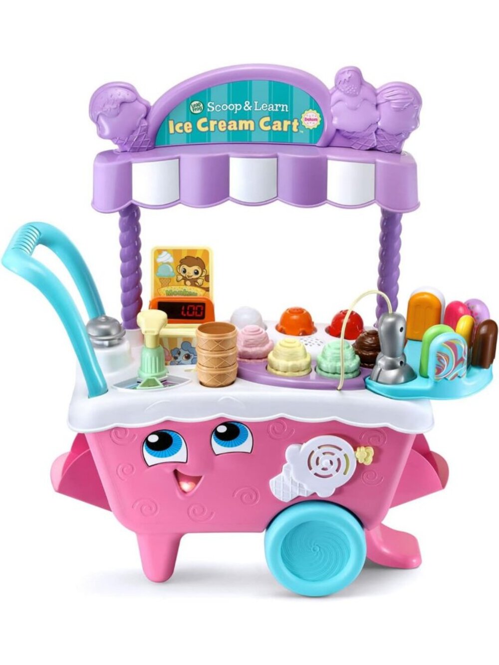Ice Cream Cart Toy for Kids - Scoop & Learn Playset, Fun Educational Activity